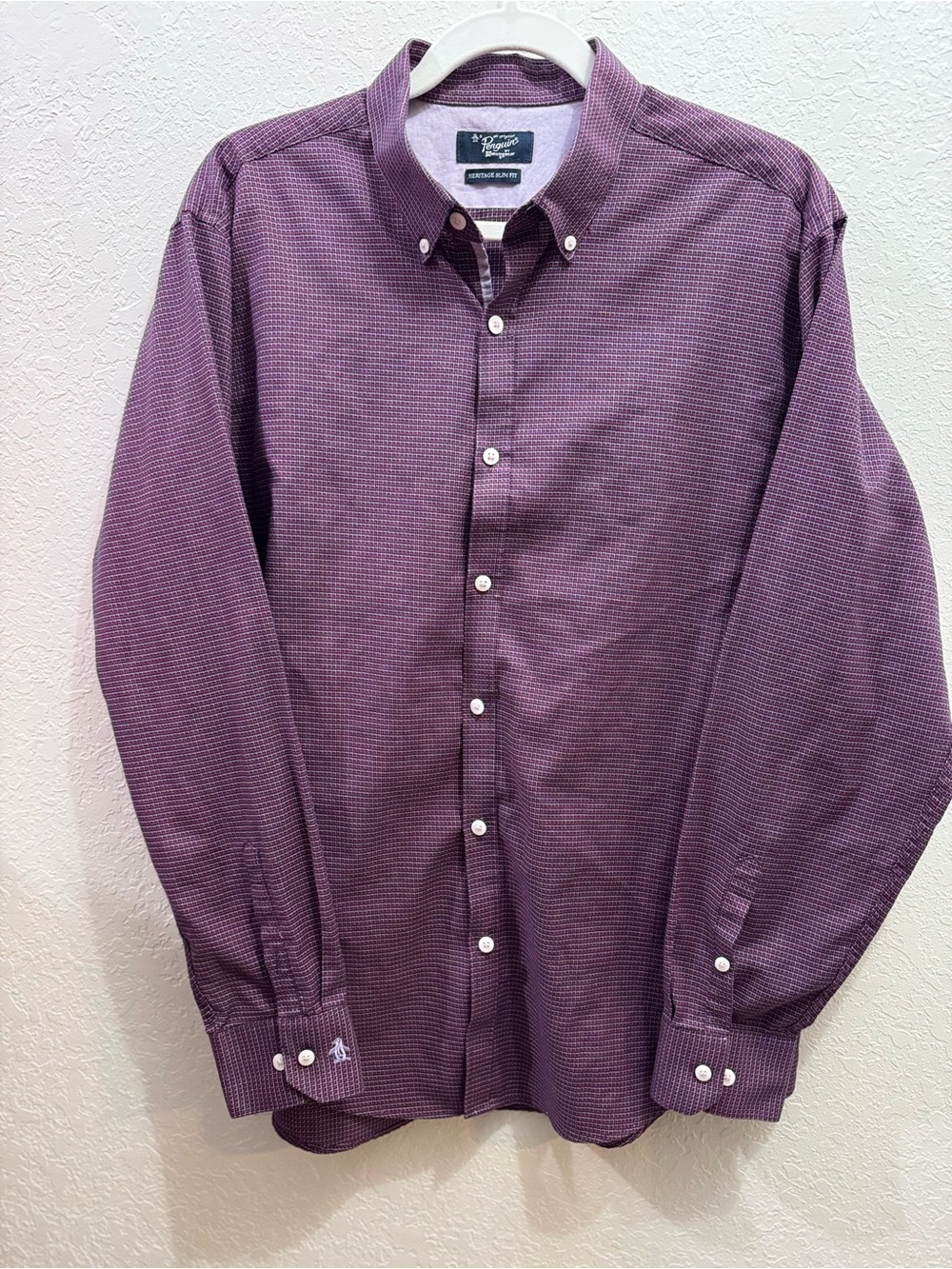 Penguin Purple 16 1/2- Button-Down Men's Shirt